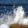 waves splashing